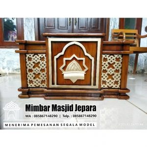 Jual Mimbar Duduk Minimalis Kayu Jati