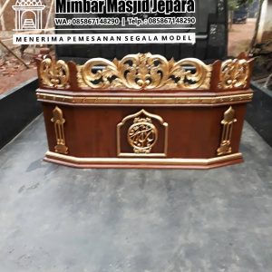 Jual Mimbar Duduk Minimalis Kayu Jati