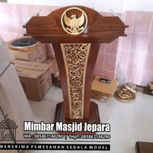 Model Mimbar Pidato Jati Minimalis Modern