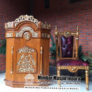Mimbar Khutbah Jumat Podium Jati Jepara